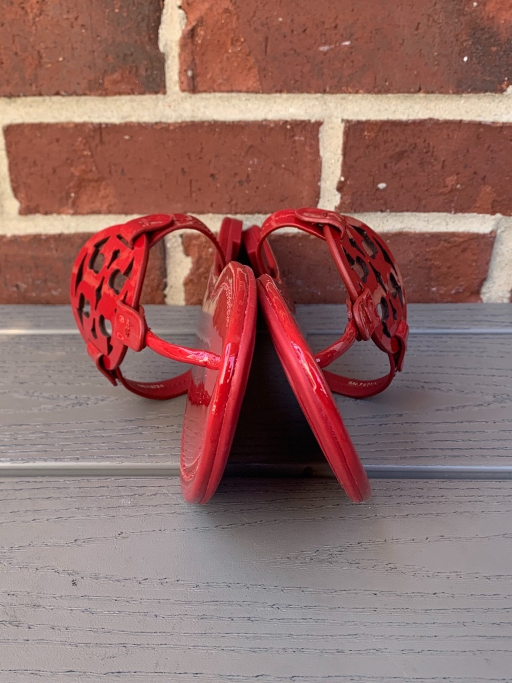 Tory Burch Miller Sandals in Red Patent Leather - Picture 8 of 13